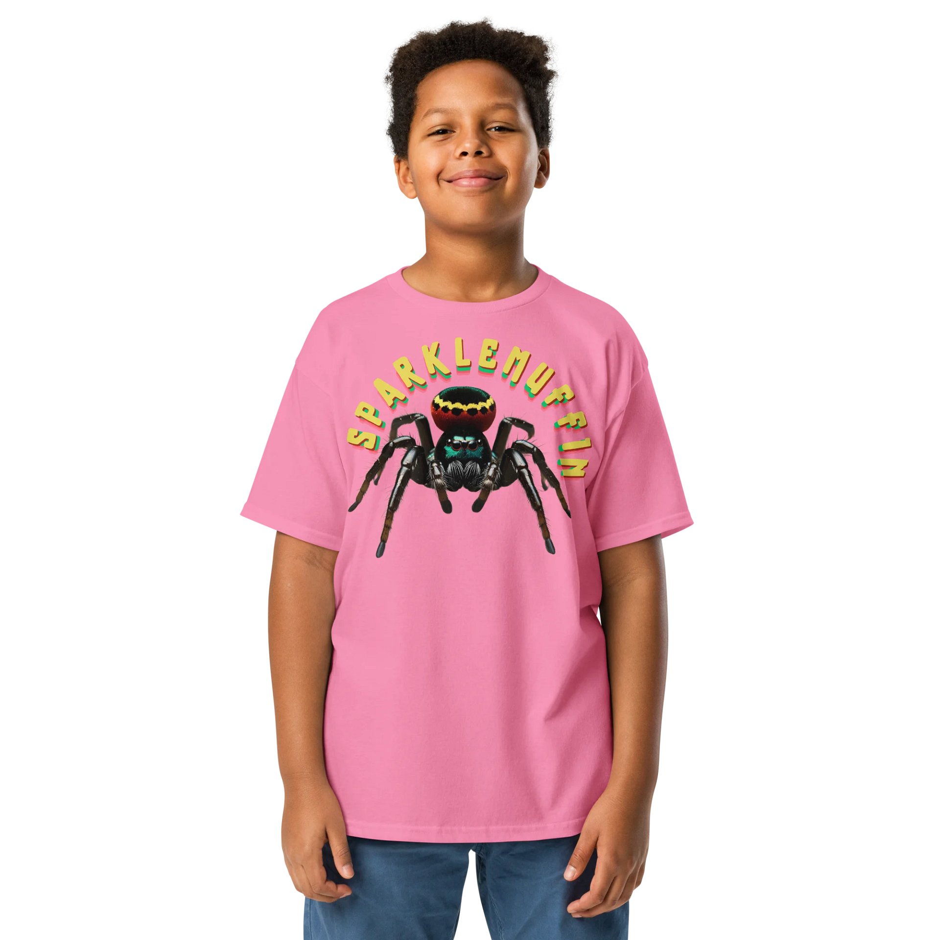 Sparklemuffin - Peacock Spider with Rasta Colors Shirt product image (6)