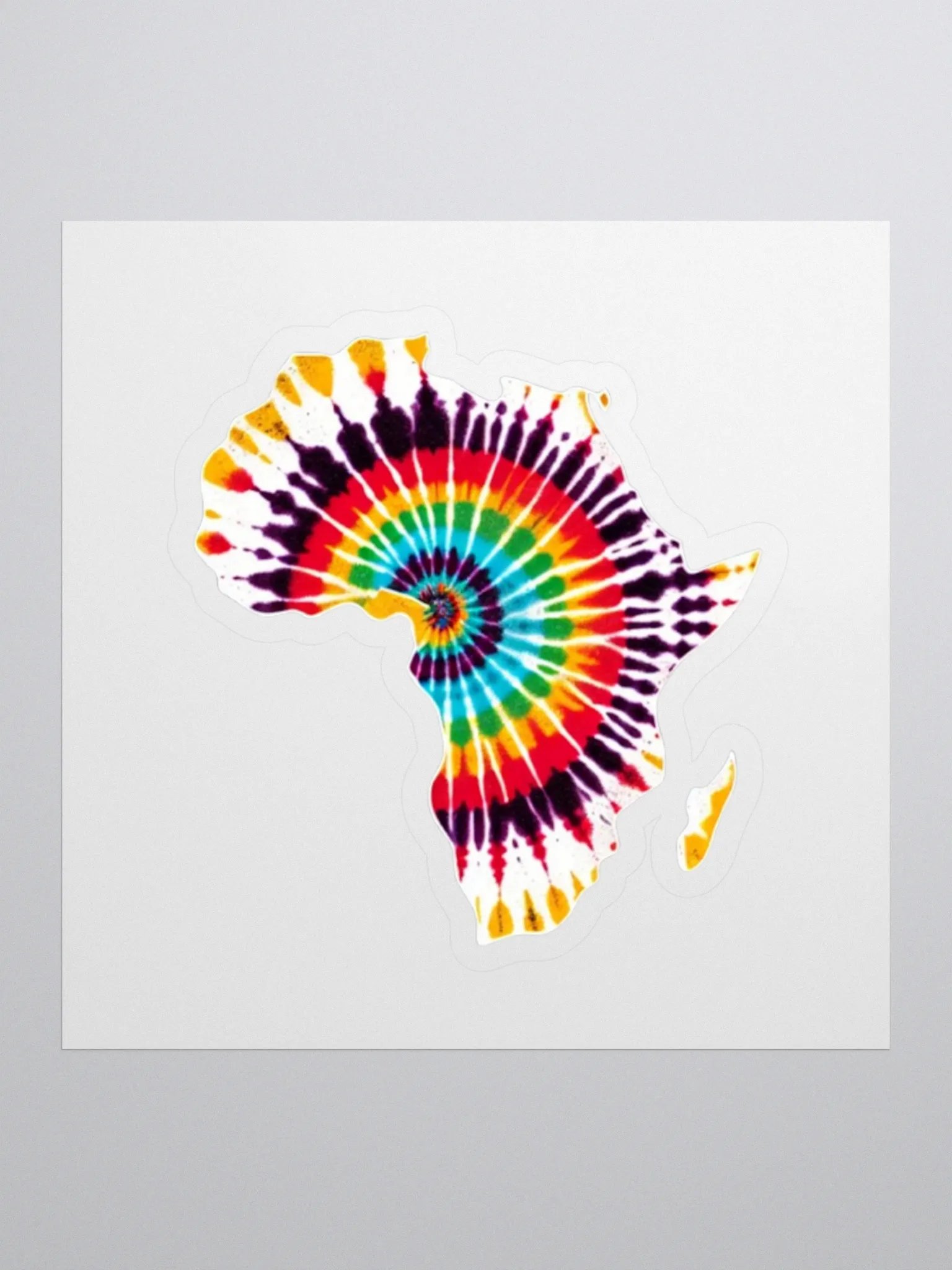 Map of Africa Tie and Dye Print Pattern Sticker product image (1)