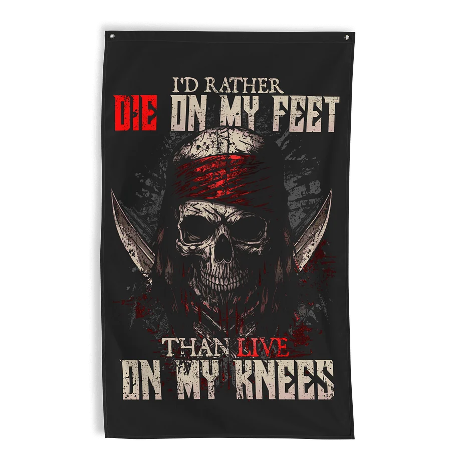 Die on my Feet: Pirate Edition Wall Flag product image (1)