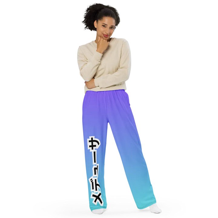Katacana Wide Leg Pants - aqua product image (1)