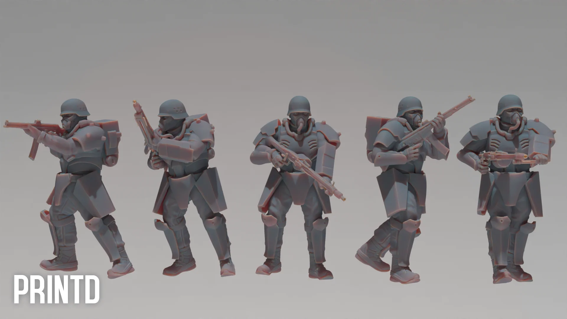 French Military Panzercop Team - Modern Warfare Wargame Hobby Resin Scale Models product image (2)