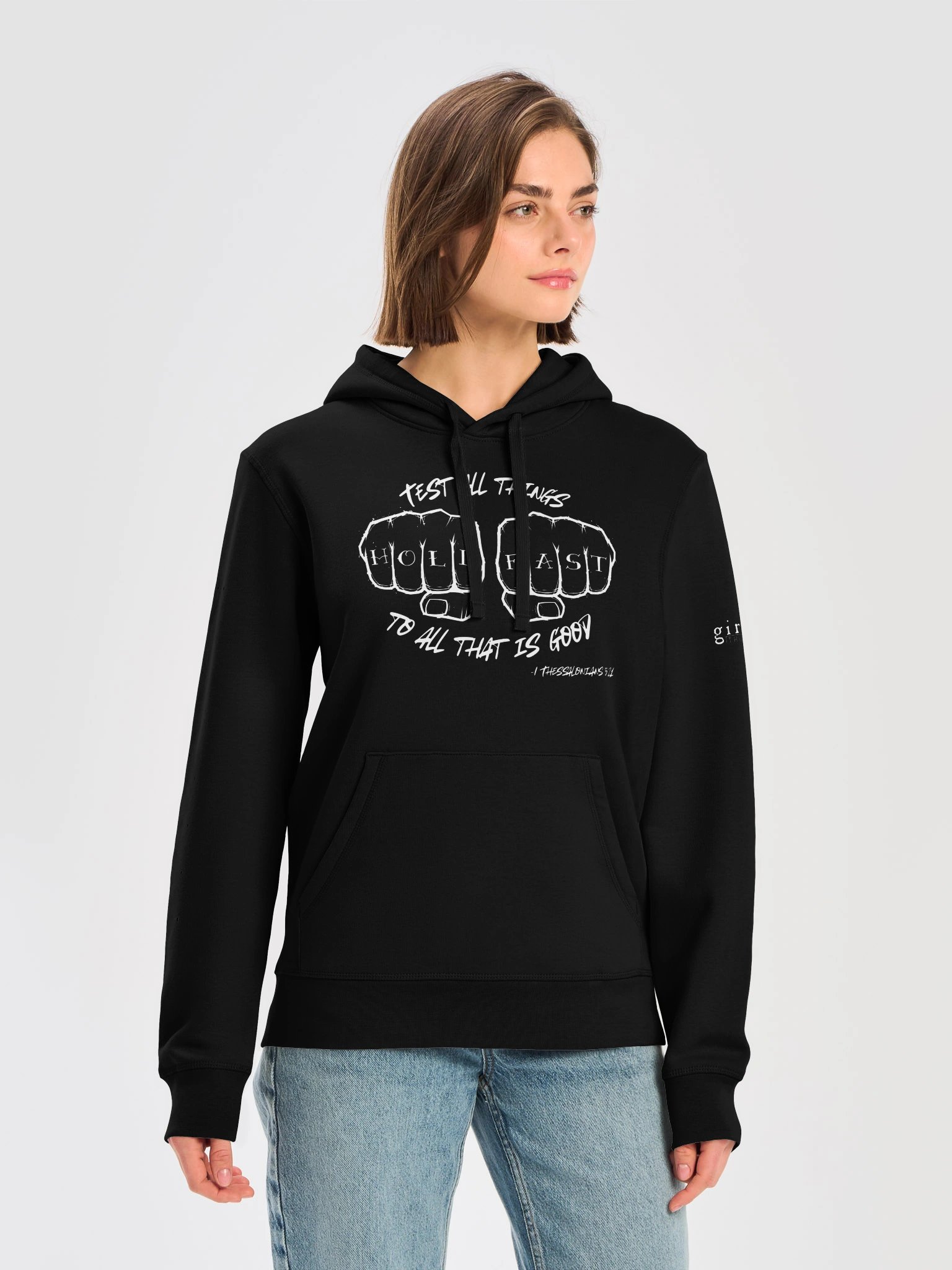 Hold To What Is Good 1 Thessalonians 5:21 Hoodie (Dark Colored Hoodies) product image (5)