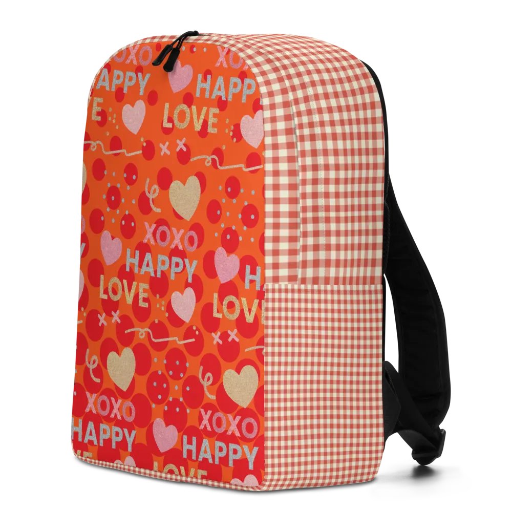 XOXO, HAPPY, LOVE Orange Circle/Gingham Backpack product image (3)