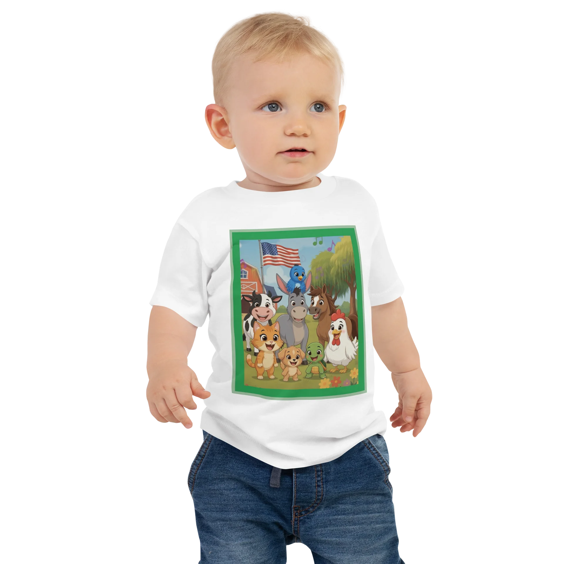 Sing A Rhyme Time Farm Friends Baby Tee product image (1)