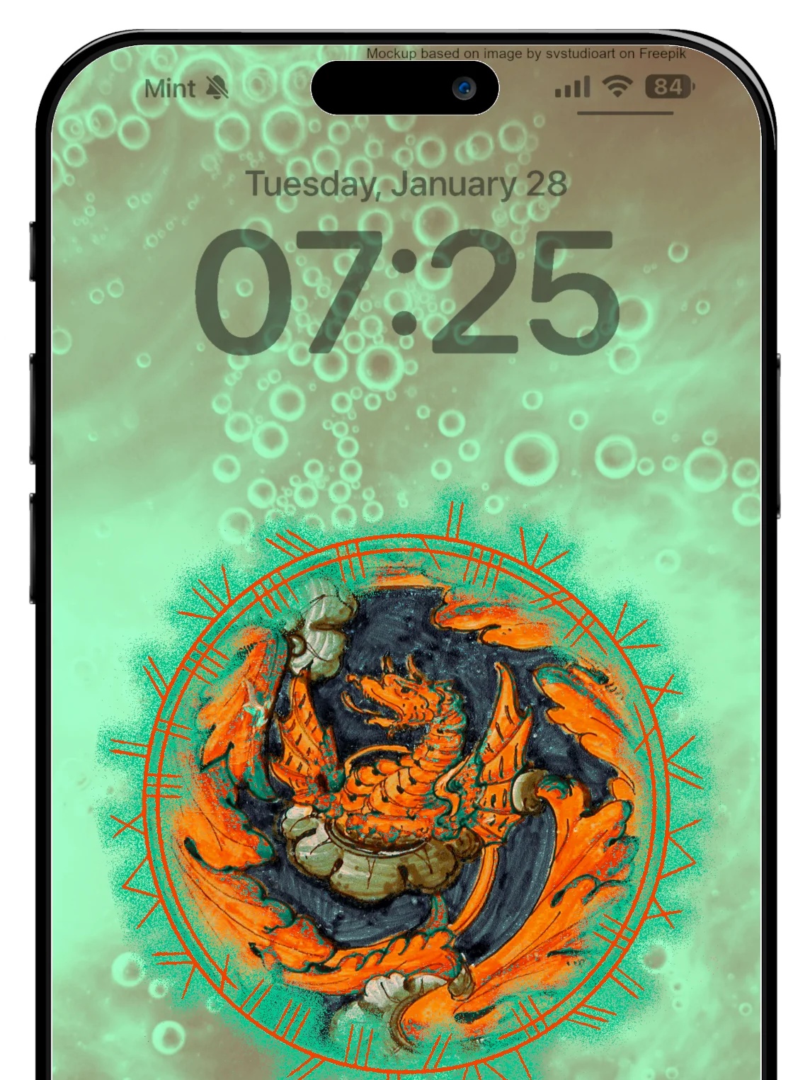 Copper Dragon Phone Wallpaper product image (1)