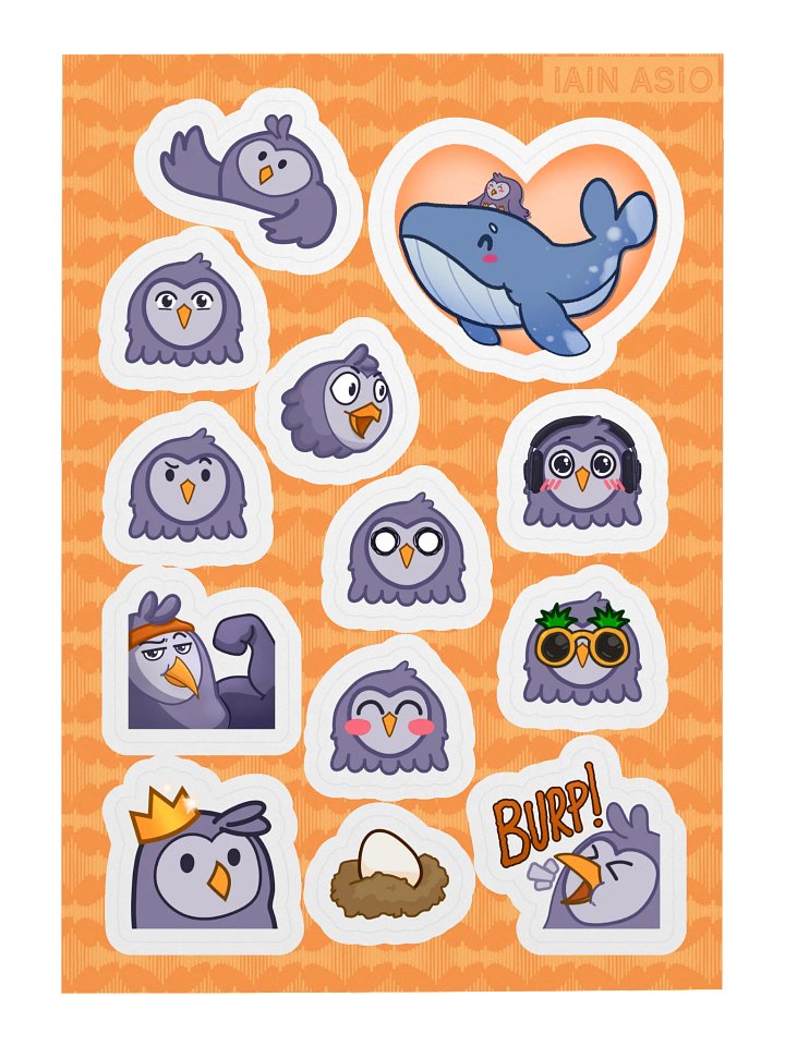 Owl Emote Sticker Sheet product image (1)