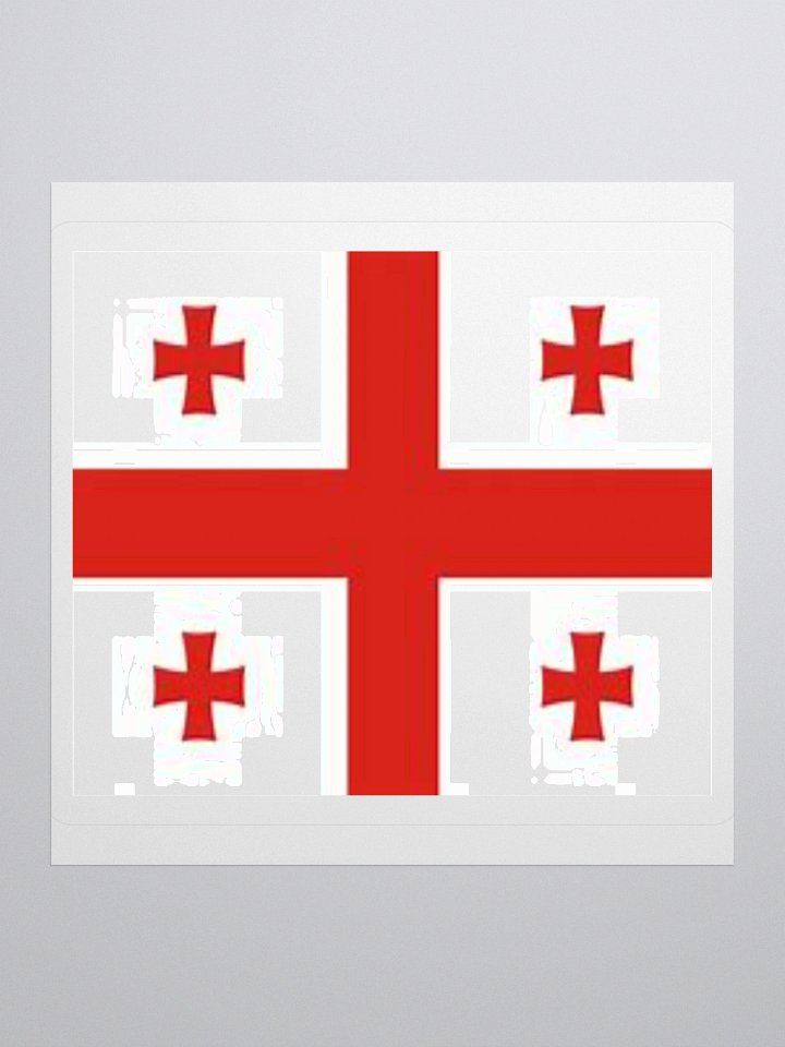 Georgia Flag Sticker | Five Crosses Design | Durable Vinyl | 3 Sizes product image (2)
