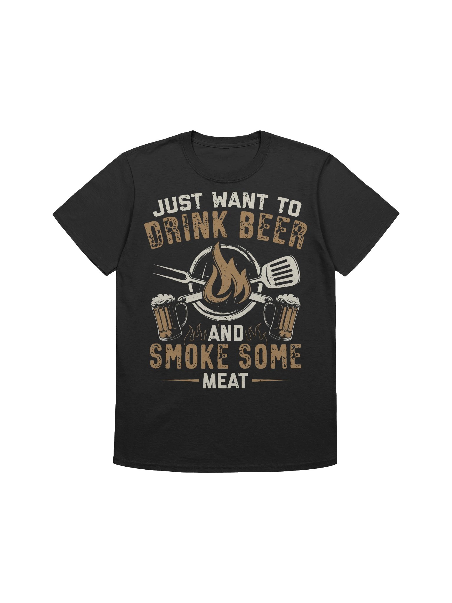 Just Want to Drink Beer and Smoke Some Meat – Gildan Softstyle Unisex T-Shirt product image (1)