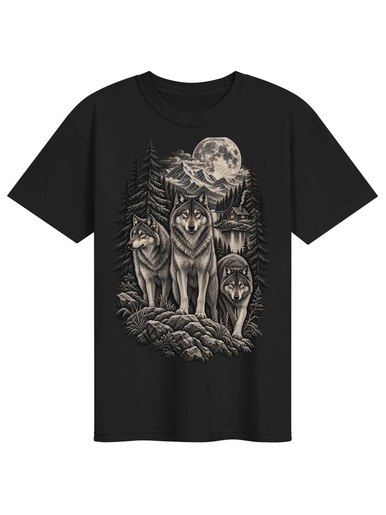 Moonlit Wolf T-Shirt product image (2)
