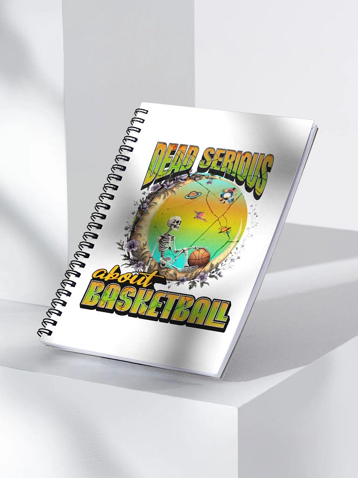 Dead Serious About Basketball Skeleton Celestial Hoops Spiral Notebook product image (2)