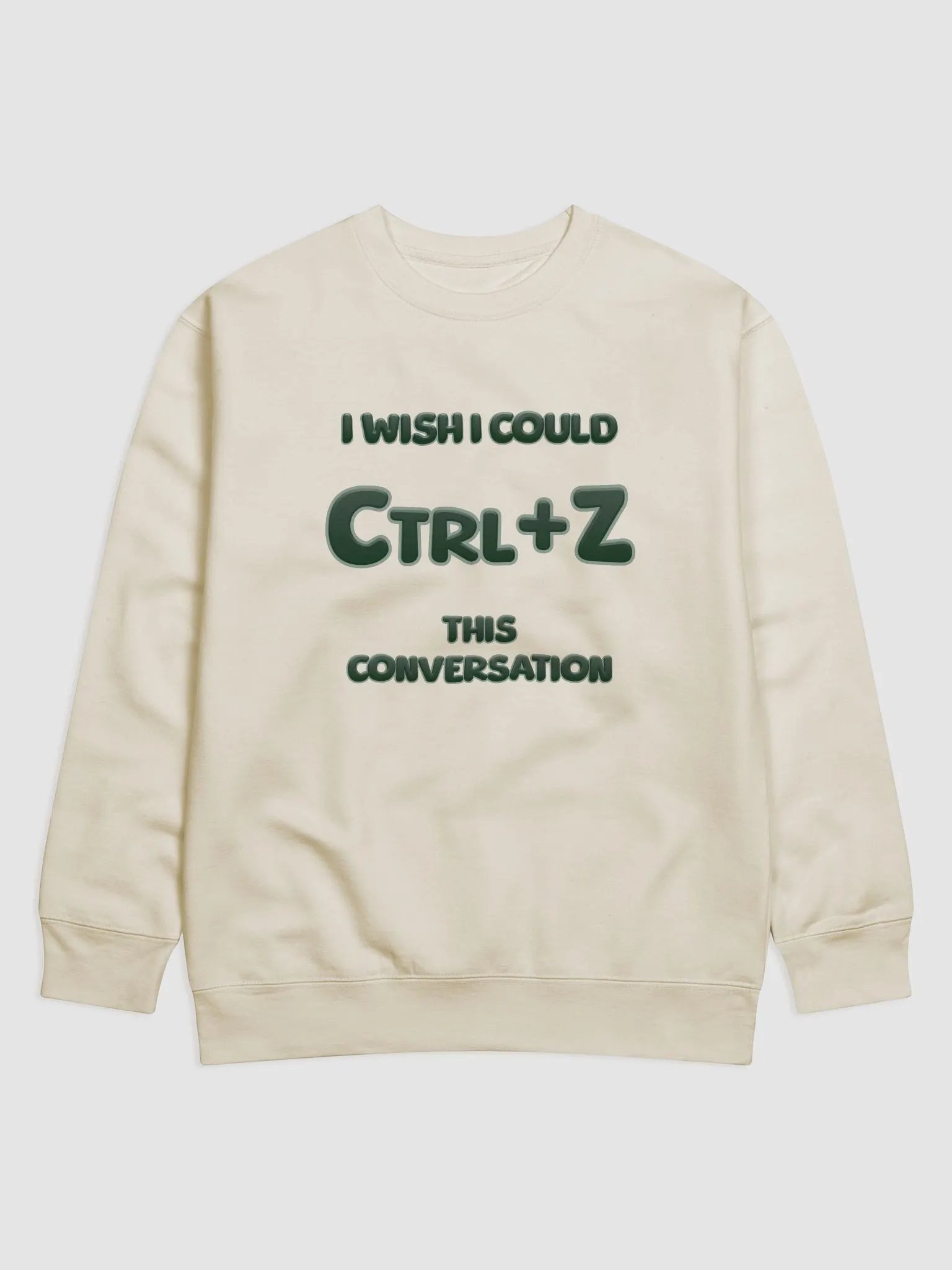 【Ctrl+Z】Green Text Premium Sweatshirt product image (1)