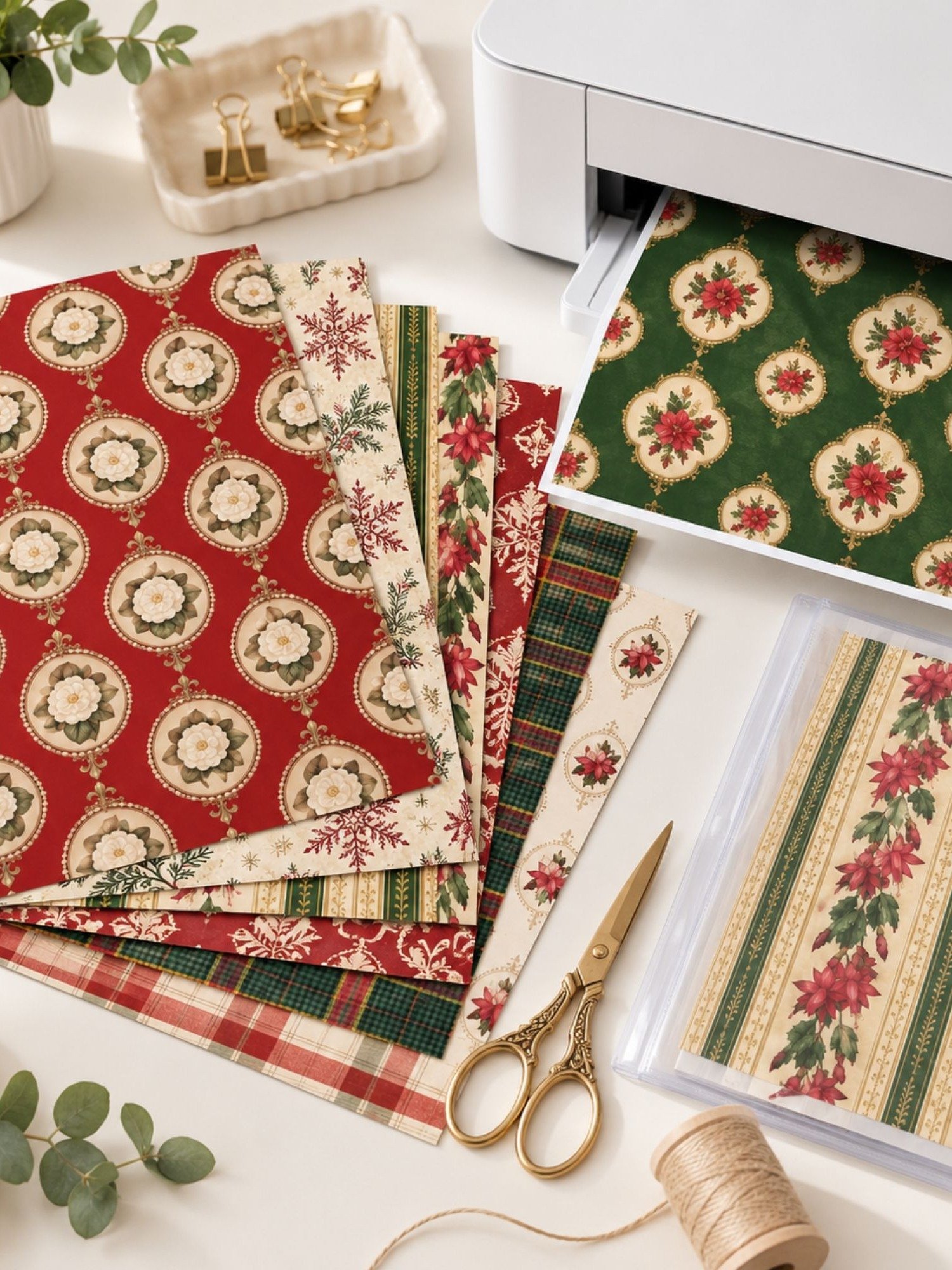 600 Vintage Christmas Junk Journal Pages, Victorian Ephemera, Antique Holiday Backgrounds, Printable Scrapbook Digital Paper Bundle, 300 DPI product image (5)