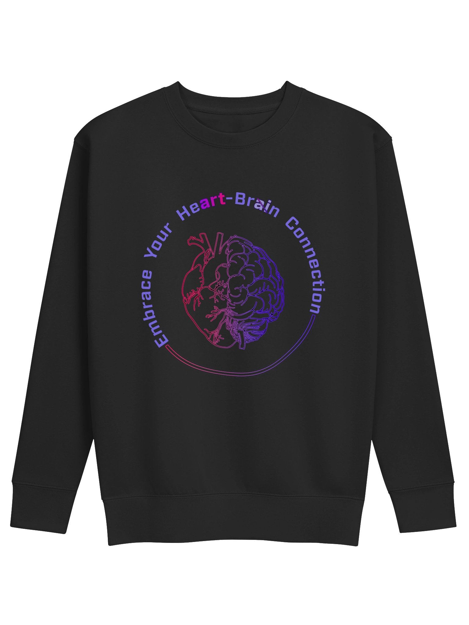 Anti-AI “Heart-Brain Connection” Sweatshirt product image (1)