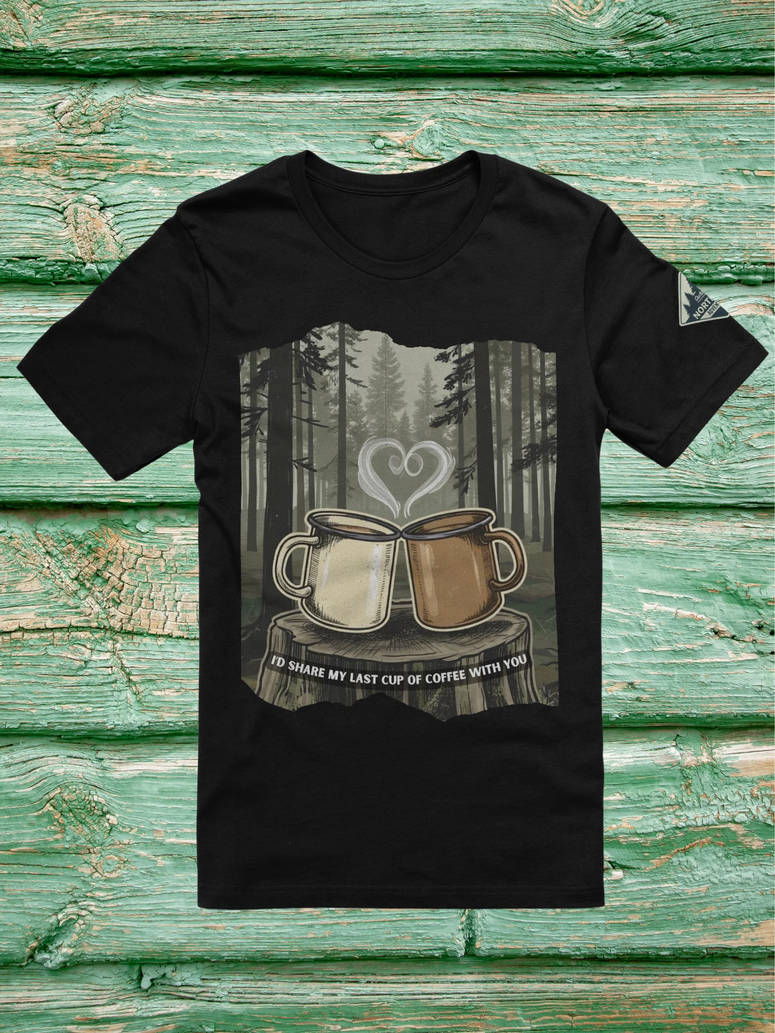 I’d Share My Last Cup of Coffee With You – Outdoorsy Couples T-Shirt product image (9)