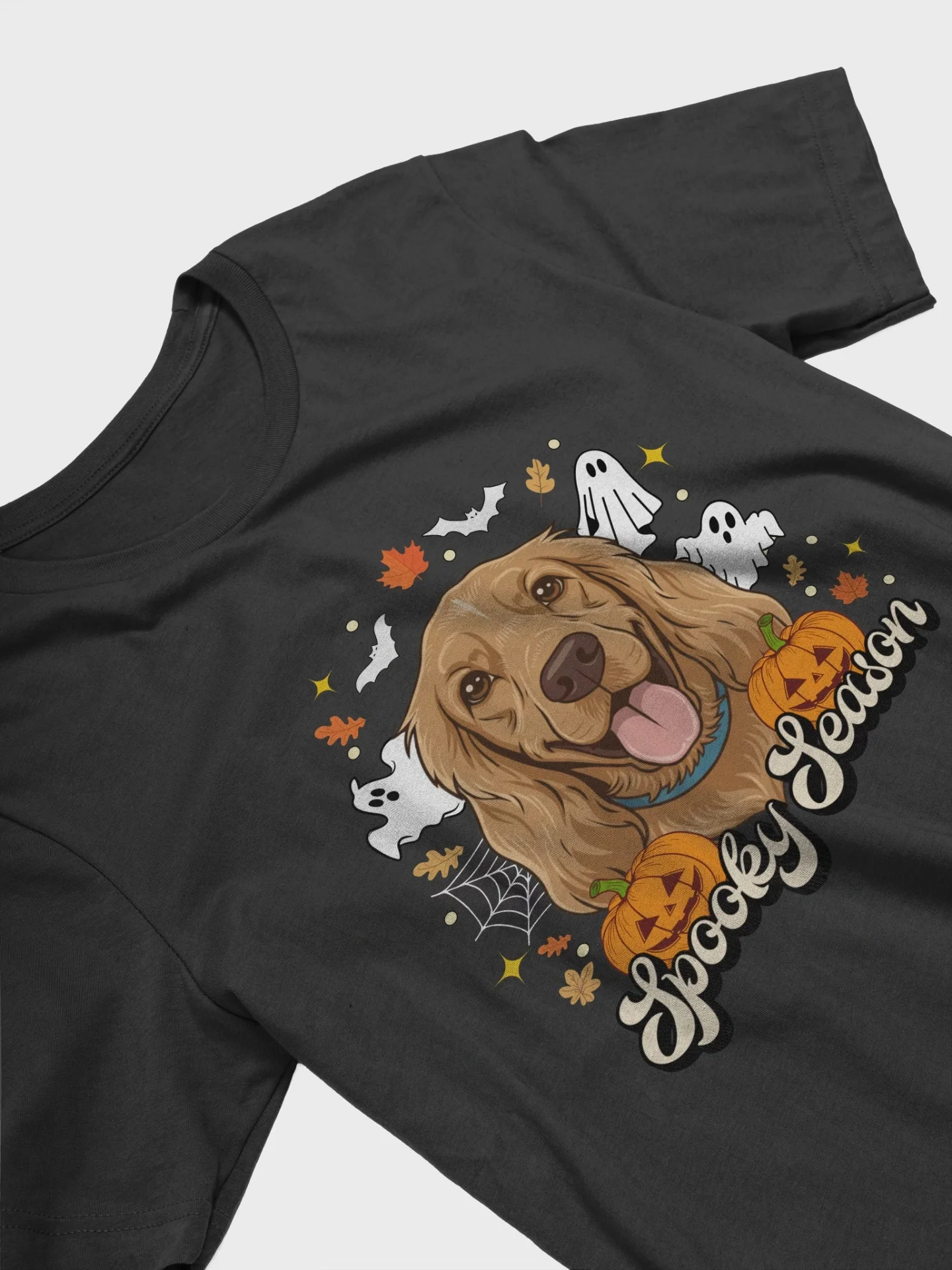 Custom Retro Spooky Season Pet Portrait T-Shirt product image (2)
