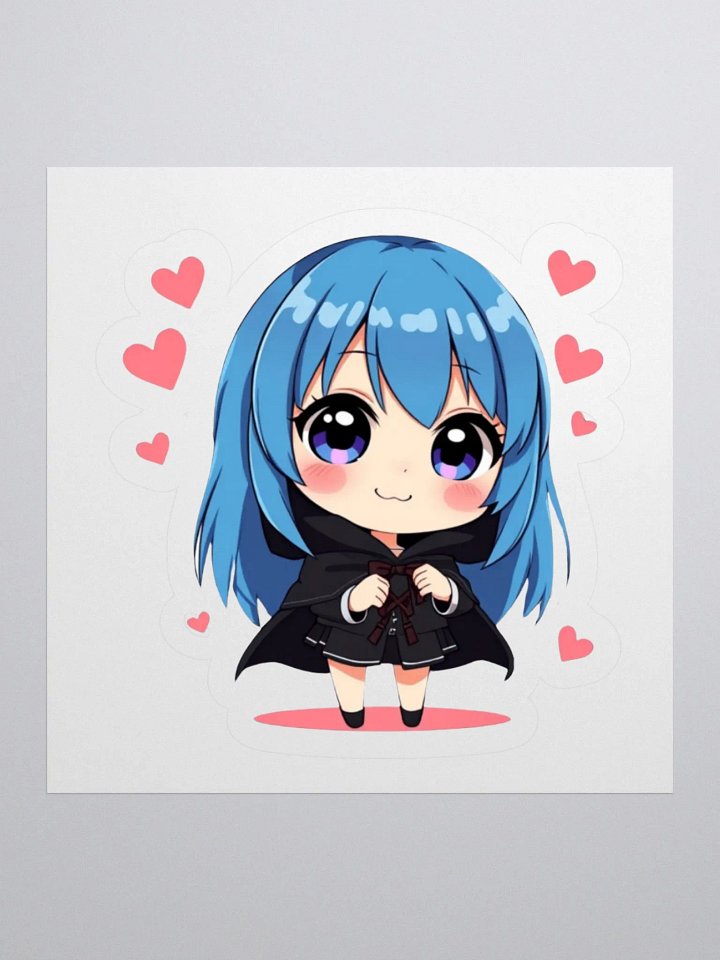 Kawaii Blue Haired Chibi Anime Sticker product image (3)