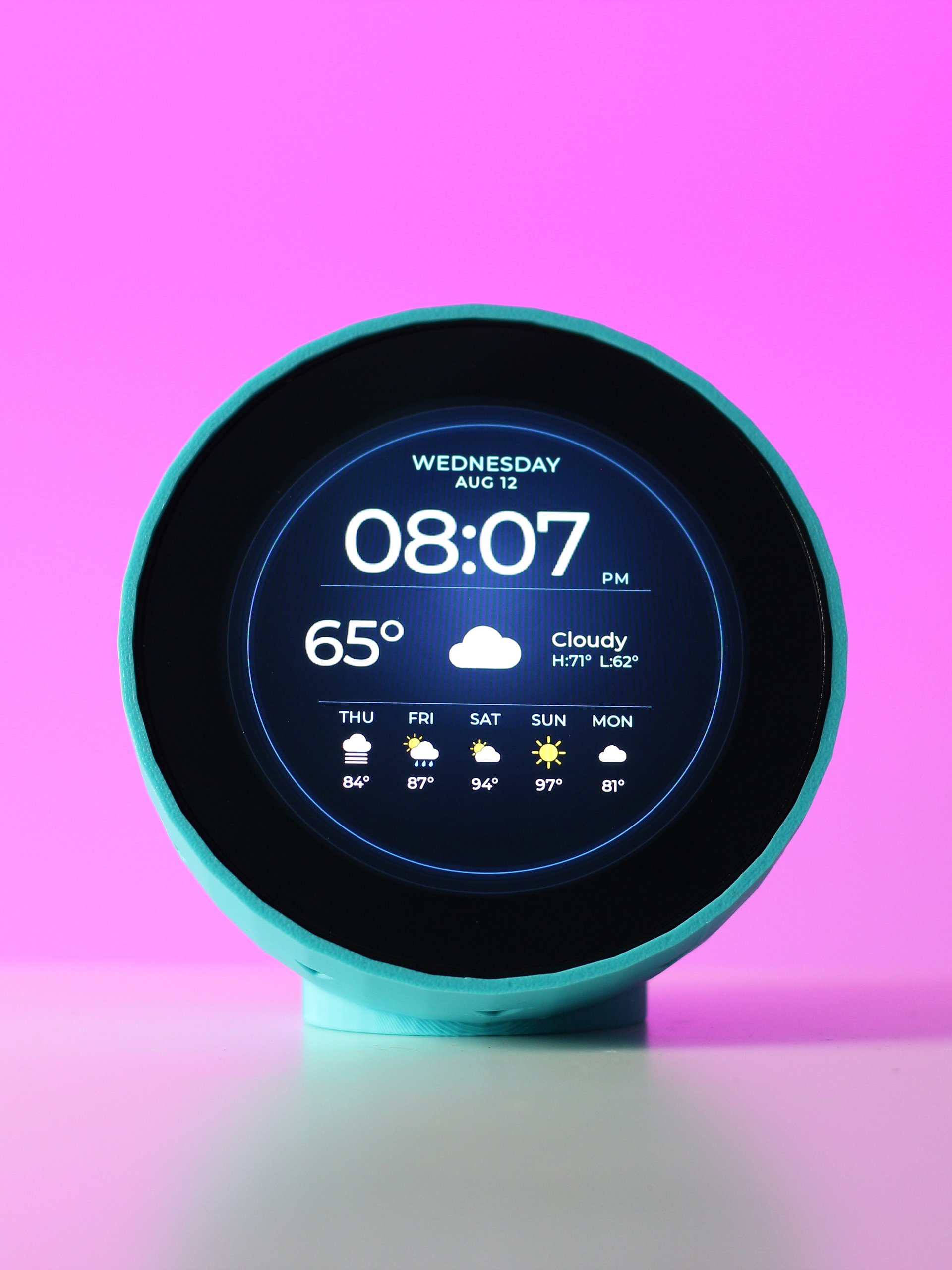Round Weather Clock - Pebble product image (1)