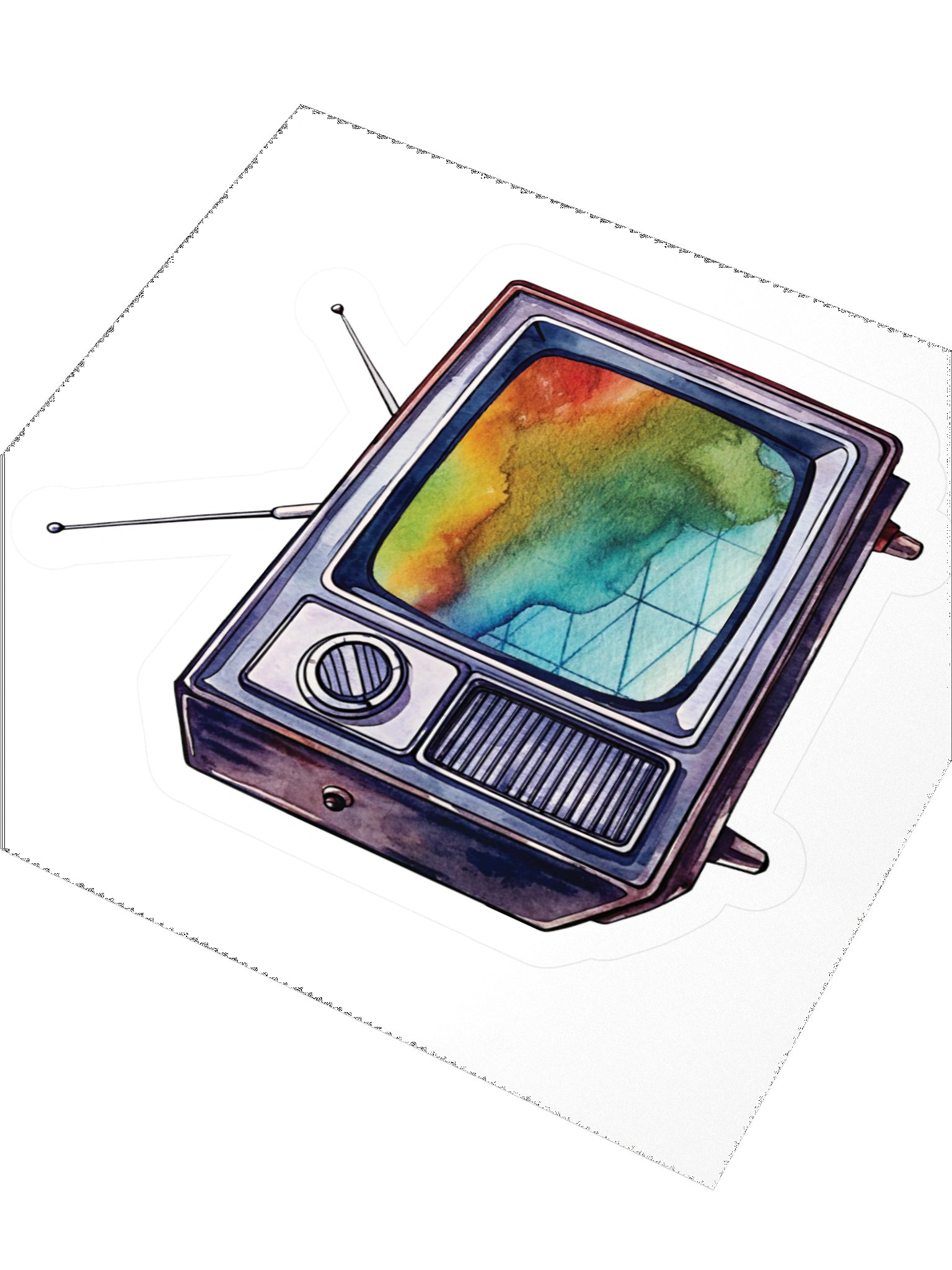 Graynoise Color Grid TV Logo Vinyl Sticker product image (8)