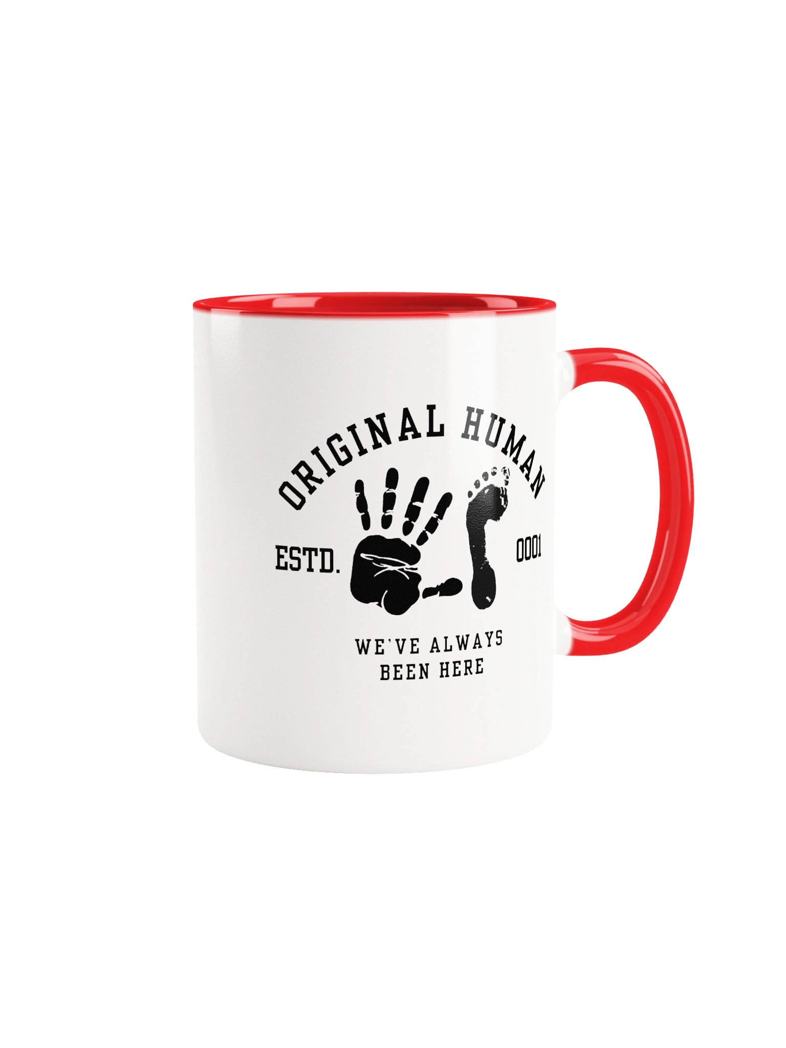 Original Human Two-Tone Coffee Mug | Hand & Footprint | Originology | Black History X product image (1)