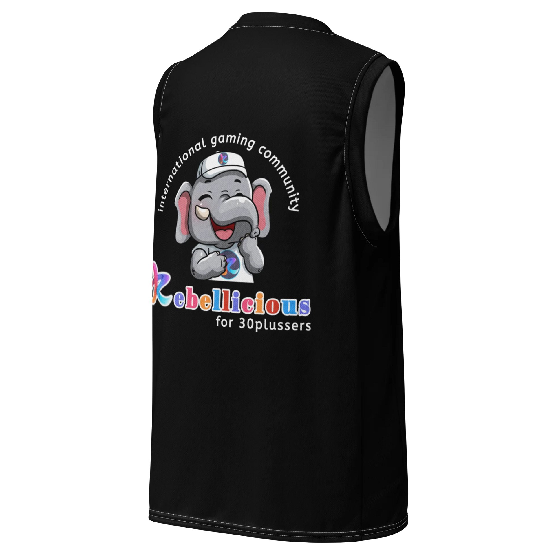Basketball Jersey Laughing Rebelphant Black product image (3)