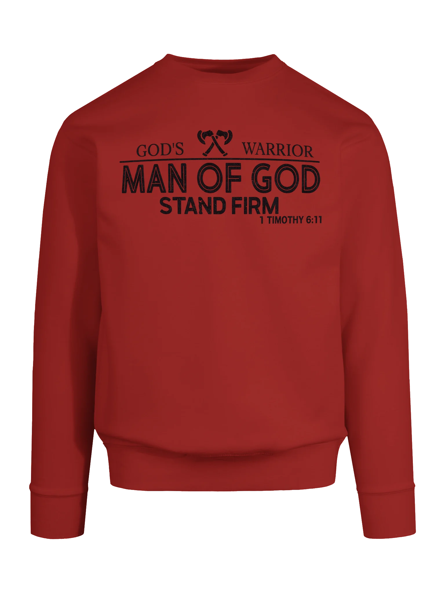 God's Warrior – Man of God | Stand Firm | 1 Timothy 6:11 | Christian Faith Sweatshirt product image (114)