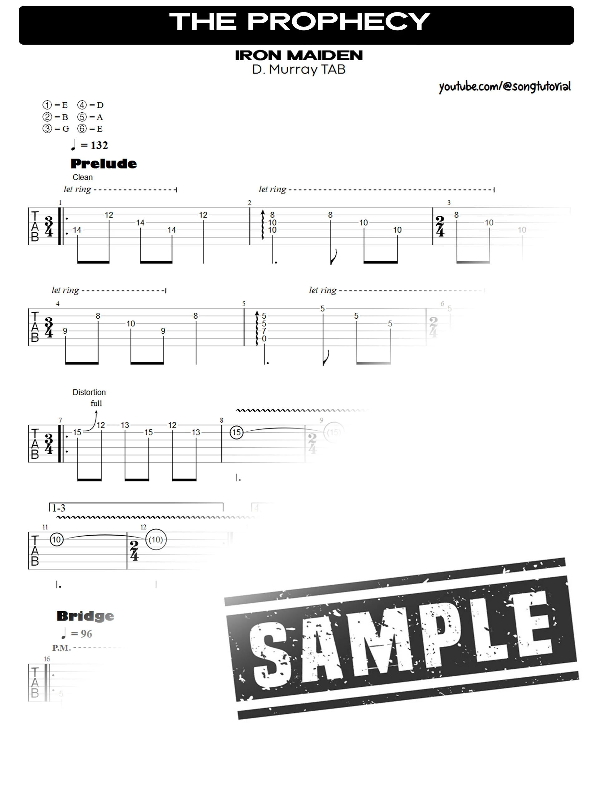 The Prophecy | PDF Tab + Guitar Pro | Iron Maiden product image (2)