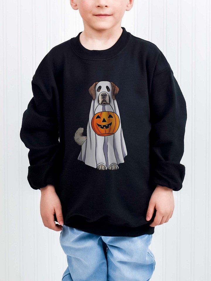 Halloween Saint Bernard Youth Sweatshirt product image (1)