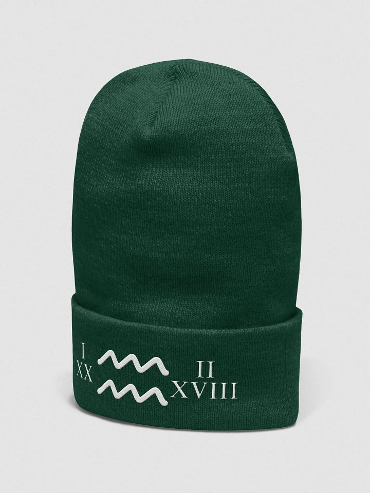 "Aquarius Vision: Waves of Change" Dynamic Motion Embroidered Beanie product image (2)