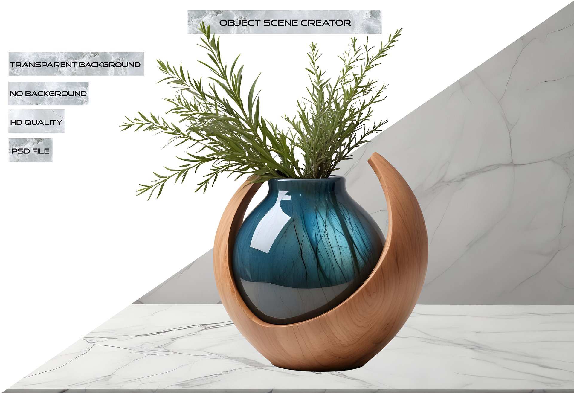 Celestial Grace – Boho Chic Labradorite Vase PNG product image (2)