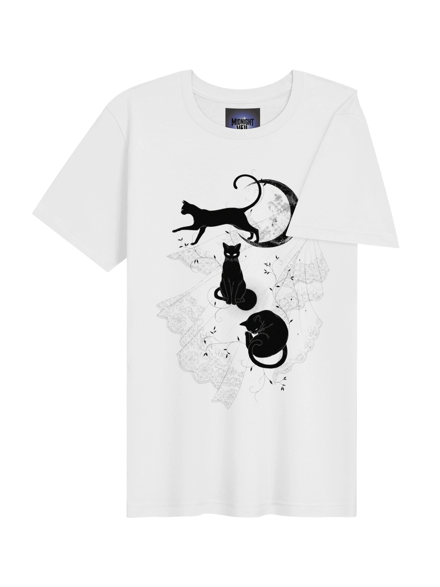 Midnight Veil Moonlit Cats T-Shirt product image (39)