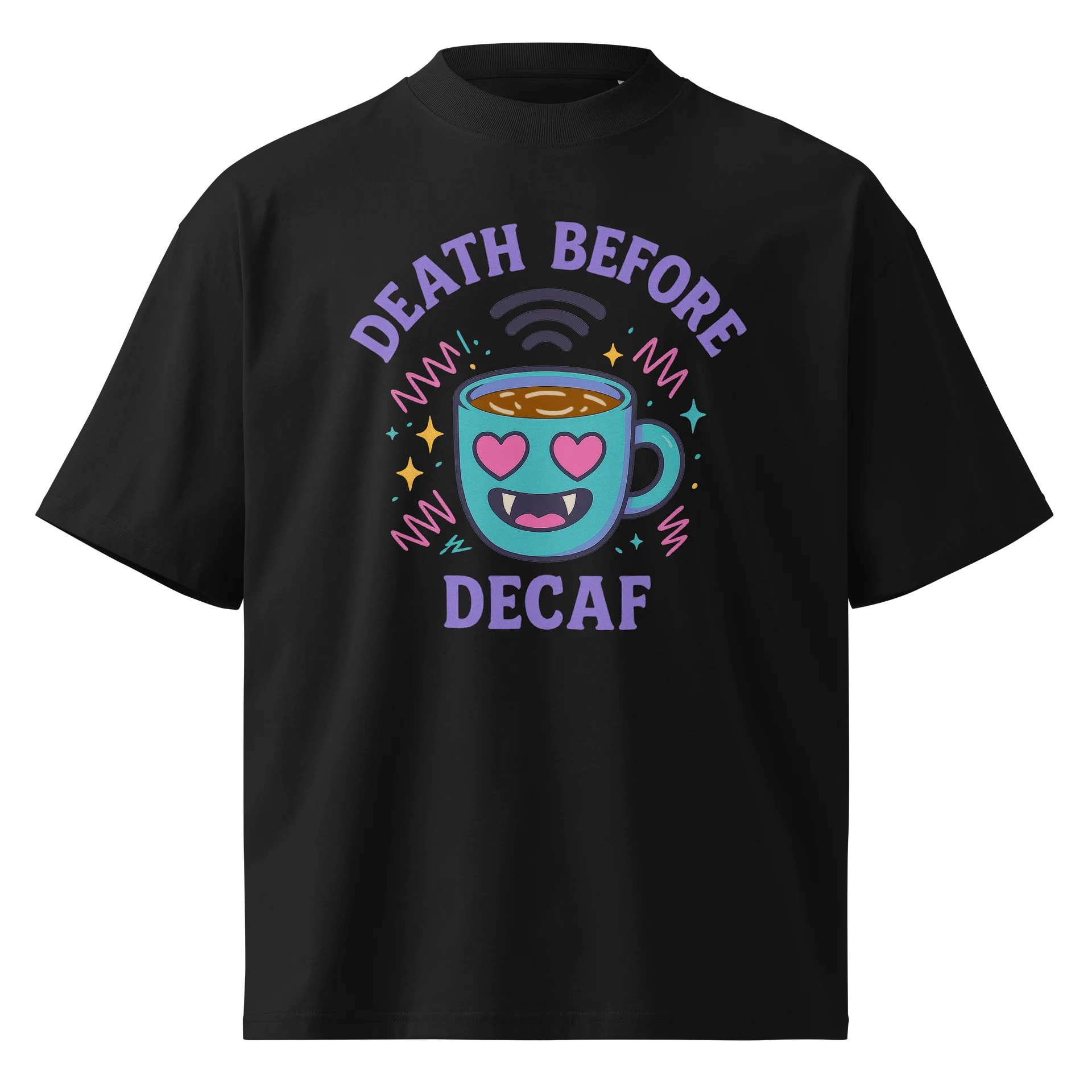 Death Before Decaf - Caffeine Core - Stanley/Stella Unisex Organic Oversized T-Shirt SATU020 product image (2)
