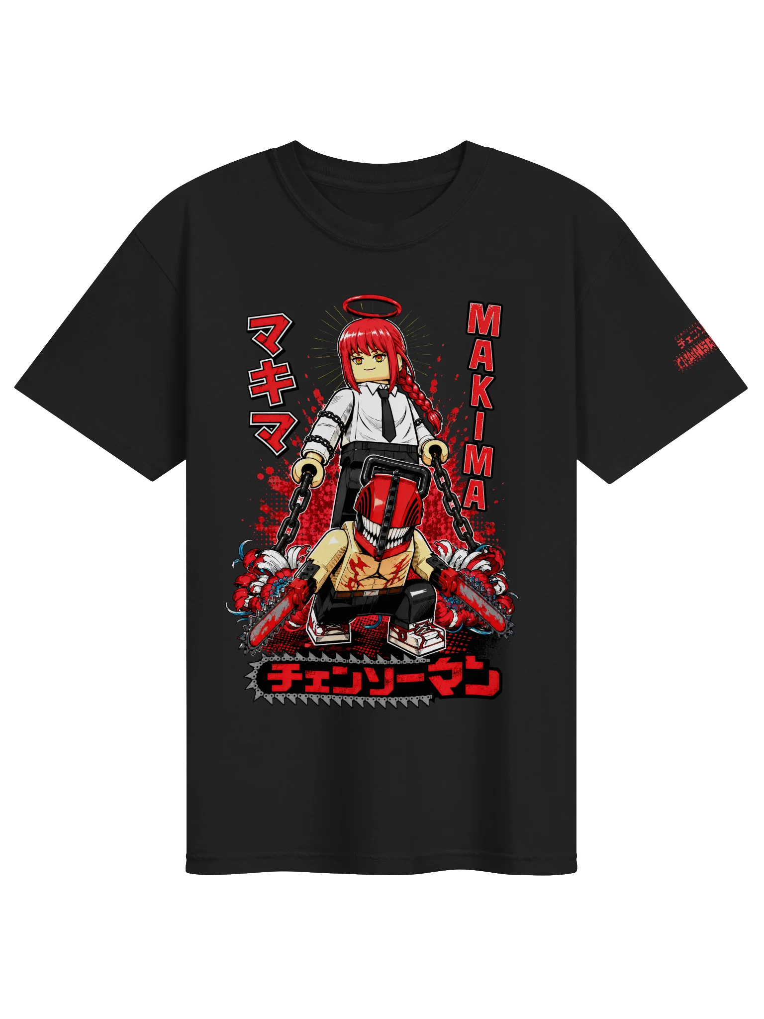 Makima Chainsaw Man Lego-Style Anime Tee product image (1)