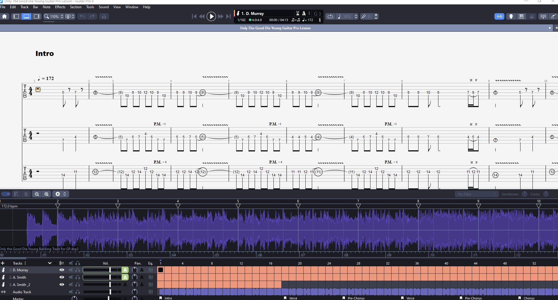 Only The Good Die Young PDF TAB + Backing Track MP3 product image (3)