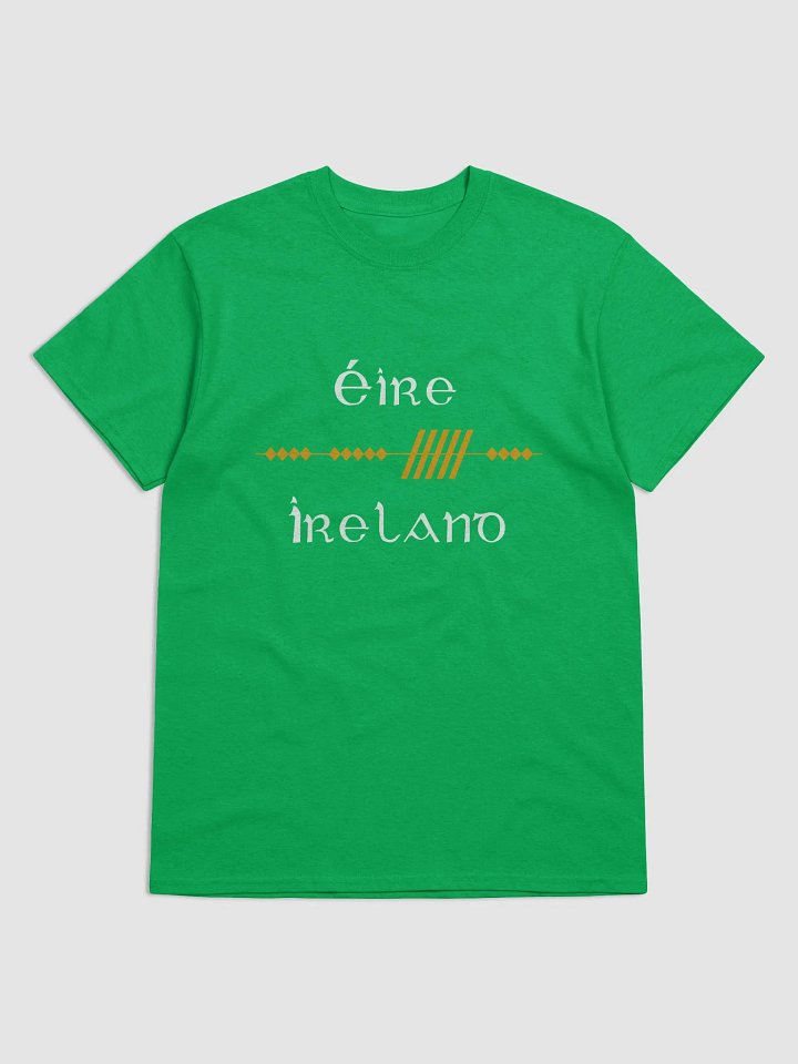 Ireland/Éire Scholastic style Ogham Green Printed T-shirt product image (1)