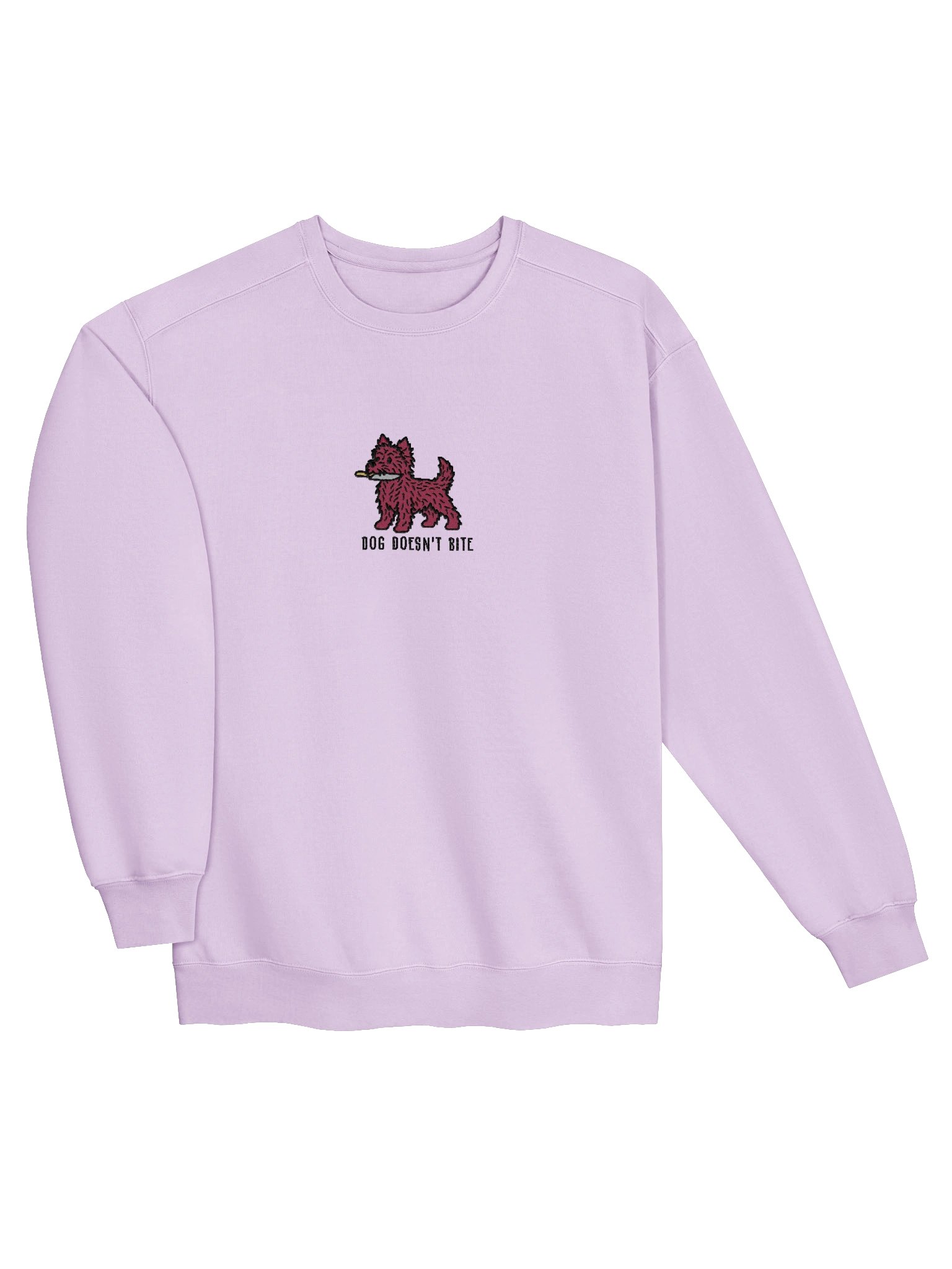 Dog Doesn't Bite Funny Chibi-Style Embroidered Premium Sweatshirt for Cairn Terrier(Red) Owners product image (27)