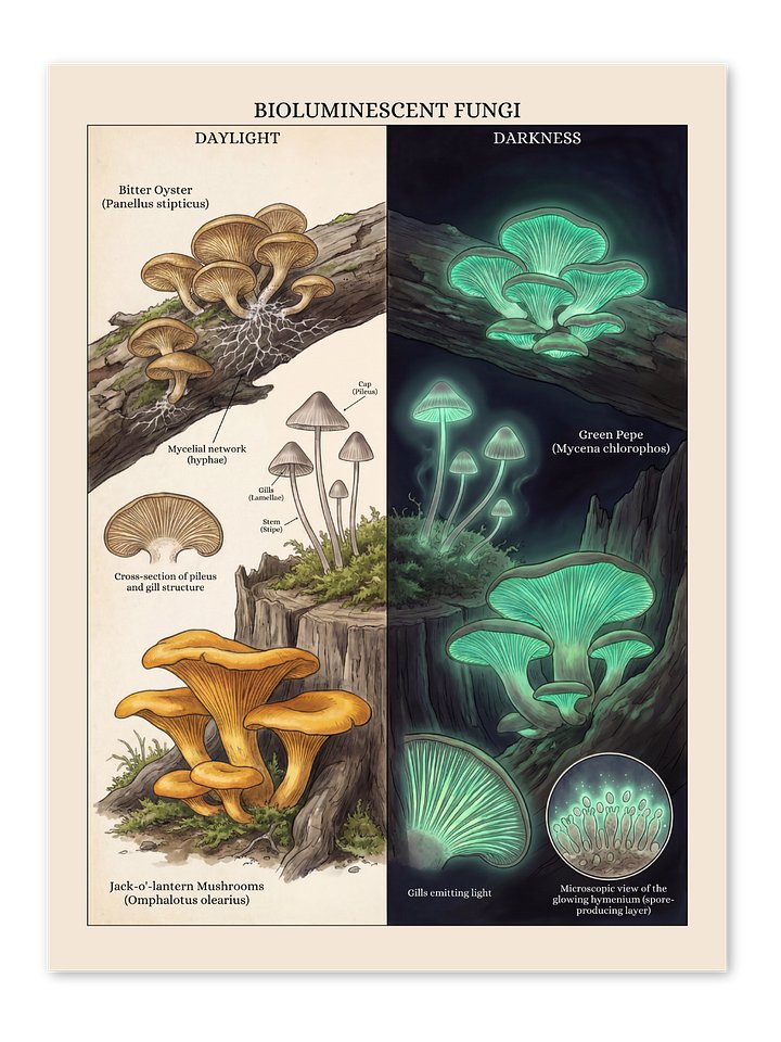 Bioluminescent Fungi Poster product image (1)