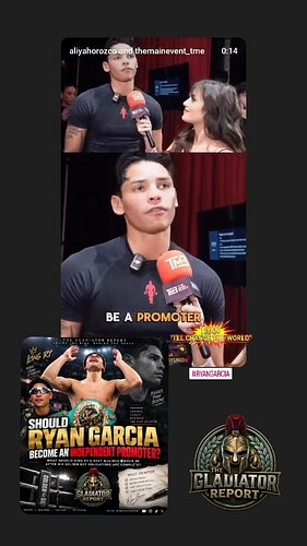 🥊 SHOULD RYAN GARCIA START HIS OWN PROMOTIONAL COMPANY?

Ryan Garcia says he wants to change fighters’ lives — and told fight...
