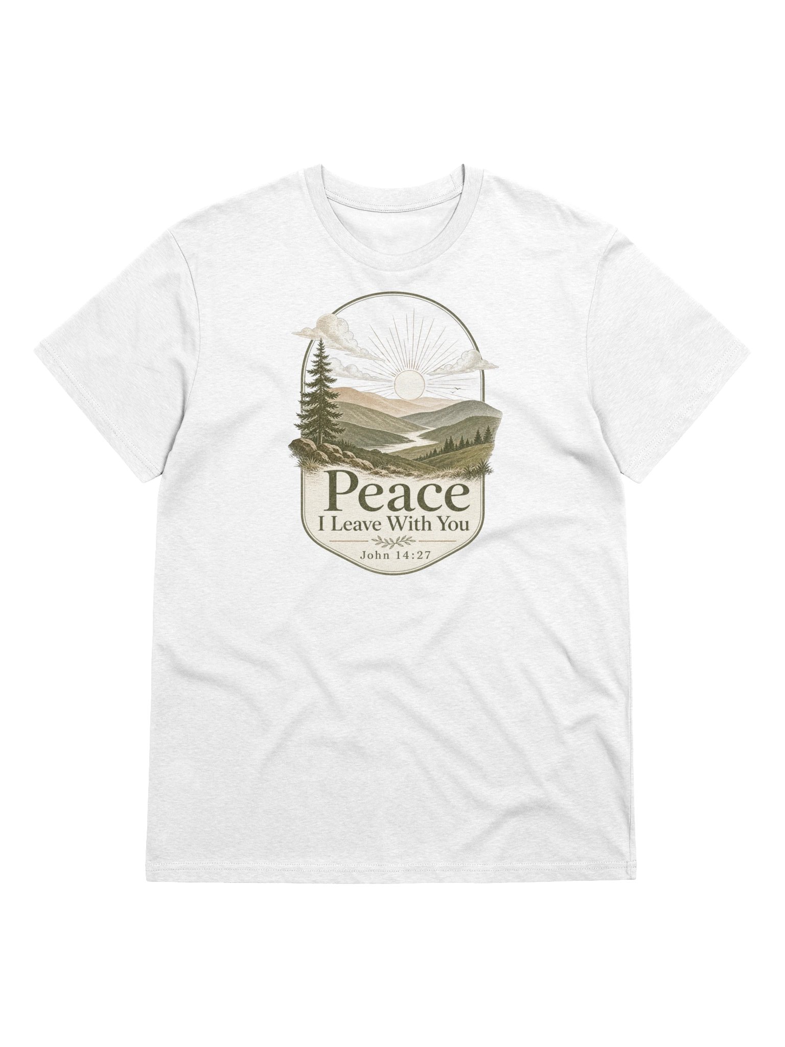 John 14:27 Peace I Leave with You Christian Organic Cotton T-shirt product image (12)
