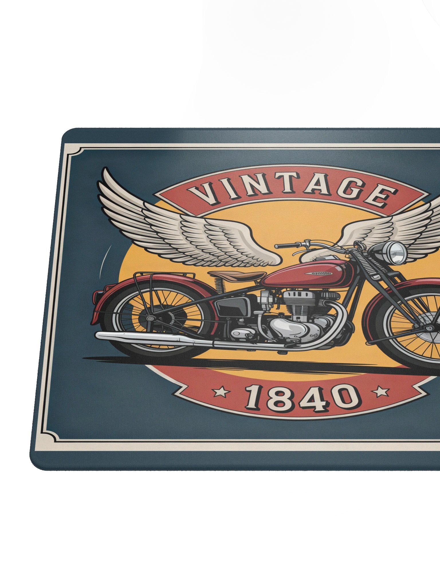 Vintage Motorcycle Wings Gaming Mouse Pad product image (4)