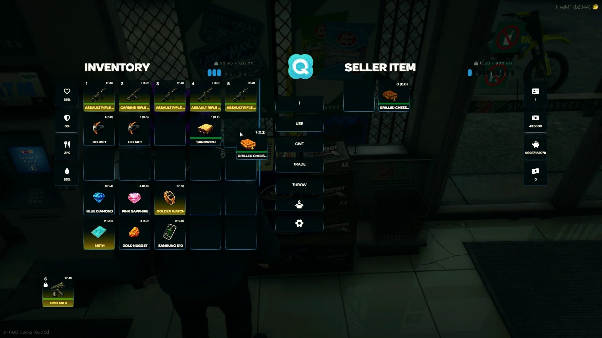 Inventory for FiveM | Rarity System, Safe Trade, MK2 Support & More [ QB / ESX / QBOX ] product image (1)