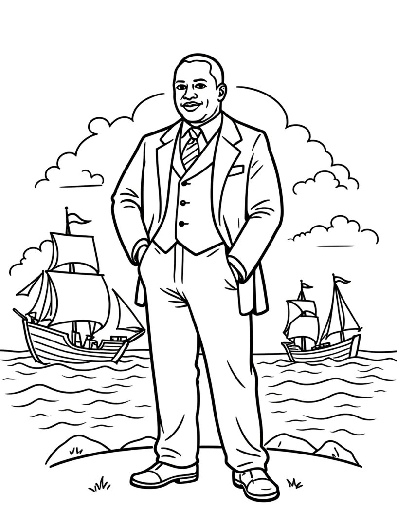 NewColor My Hero: Little Marcus Garvey's Jamaican Adventure: A Brave Boy's Journey to Becoming Jamaica's First National Hero- Colouring book Digital Product product image (4)