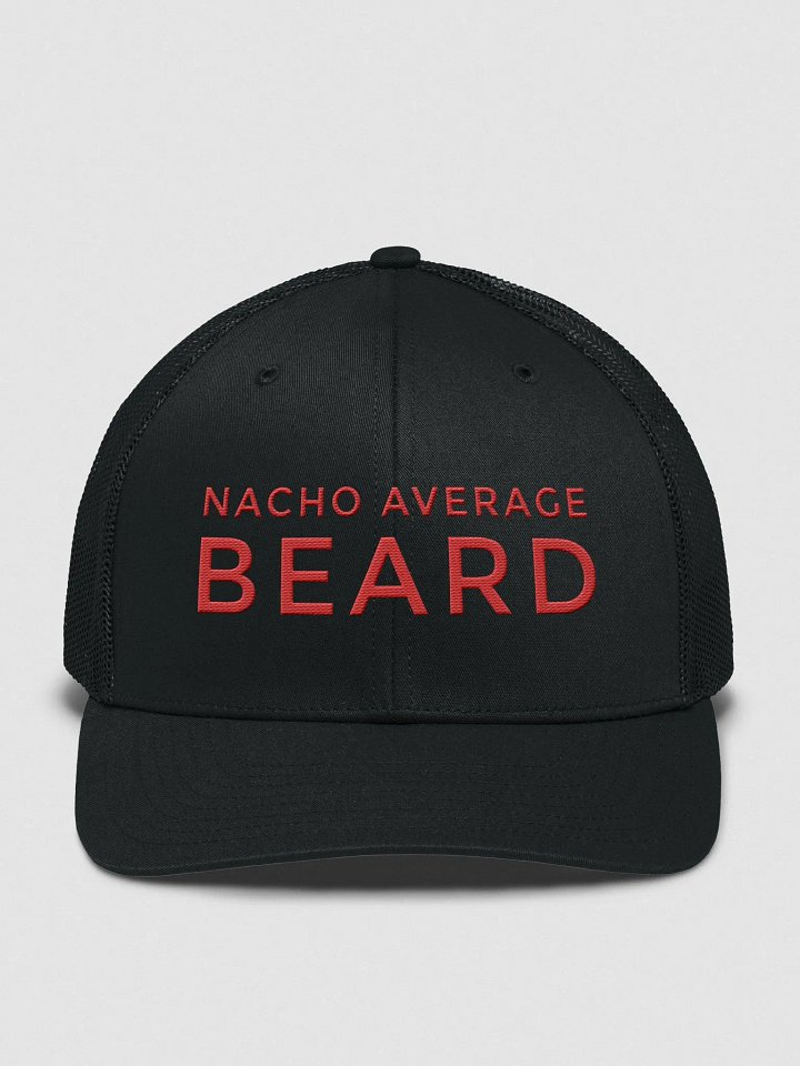 Nacho Average Beard Trucker Cap (Red Embroidery) product image (1)