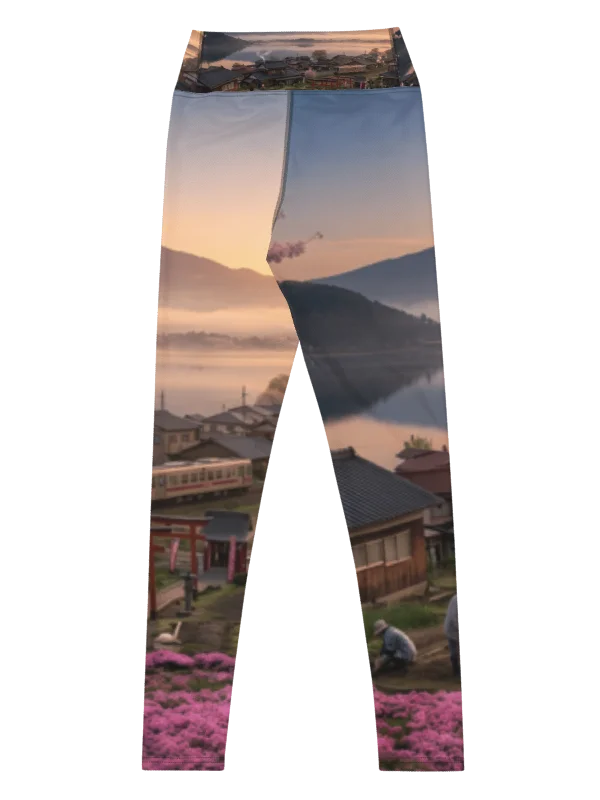 Mount Fuji High Waisted Yoga Leggings | Sun Protective Activewear product image (2)