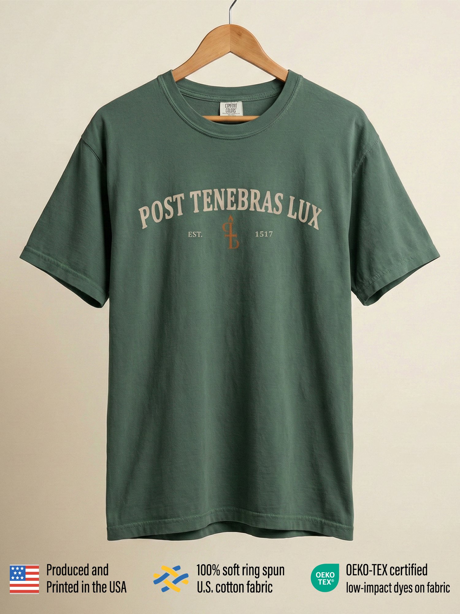 Post Tenebras Lux 1517 Tee | Heavyweight product image (1)