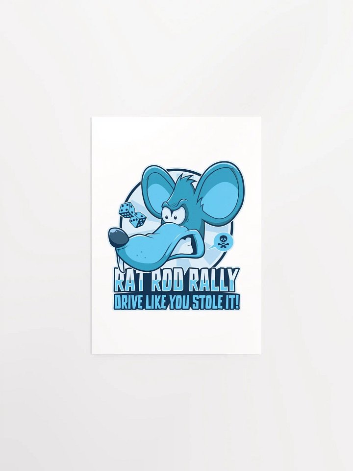 Funny Rat Rod Poster – Hot Rod Rally Cartoon Wall Art product image (3)