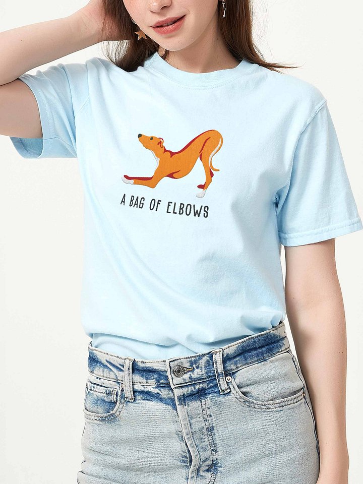A Bag of Elbows T-Shirt(Embroidered) of an Italian Greyhound(Tan) product image (2)