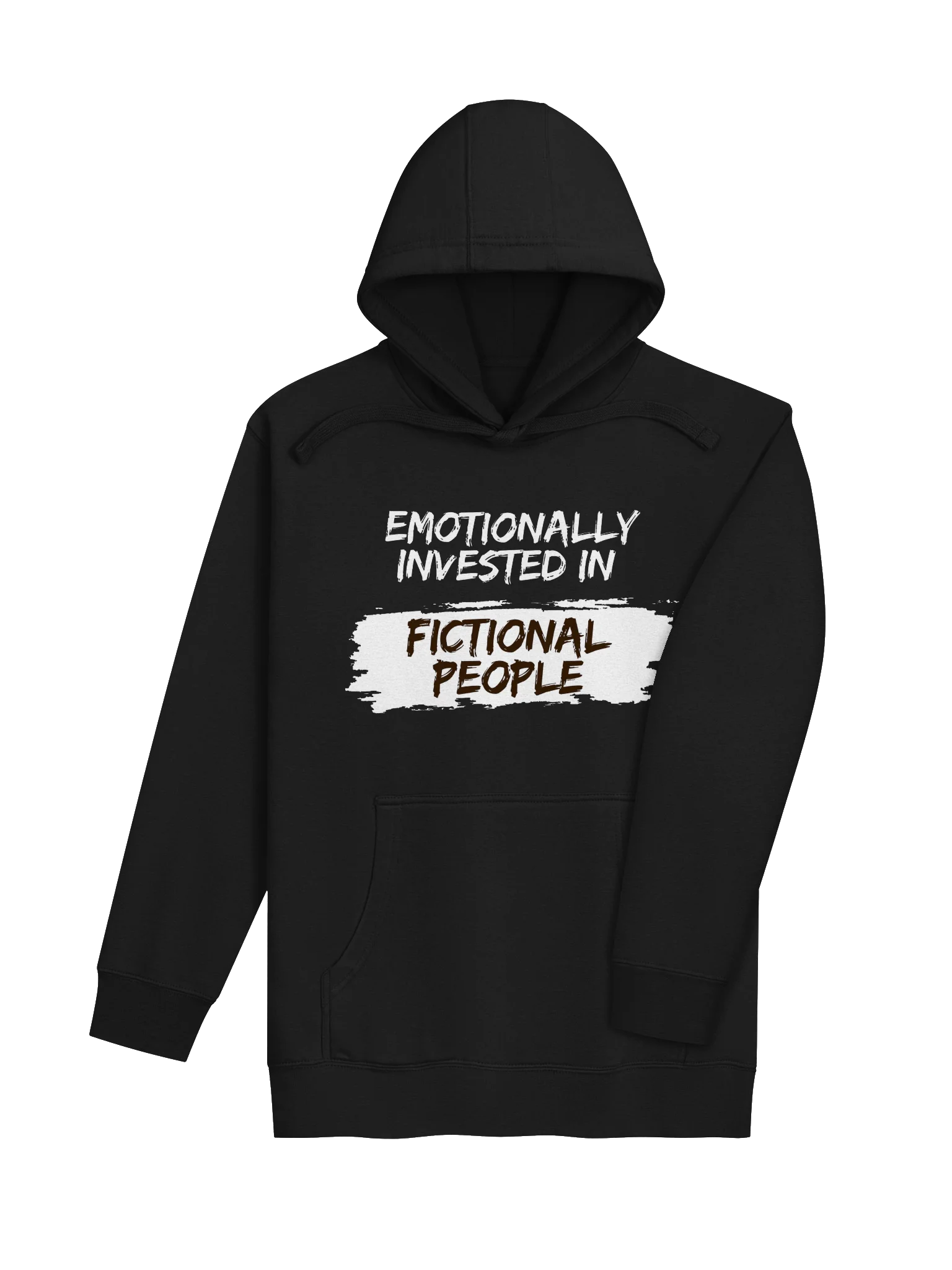 Emotionally Invested in Fictional People - Black Hoodie product image (4)