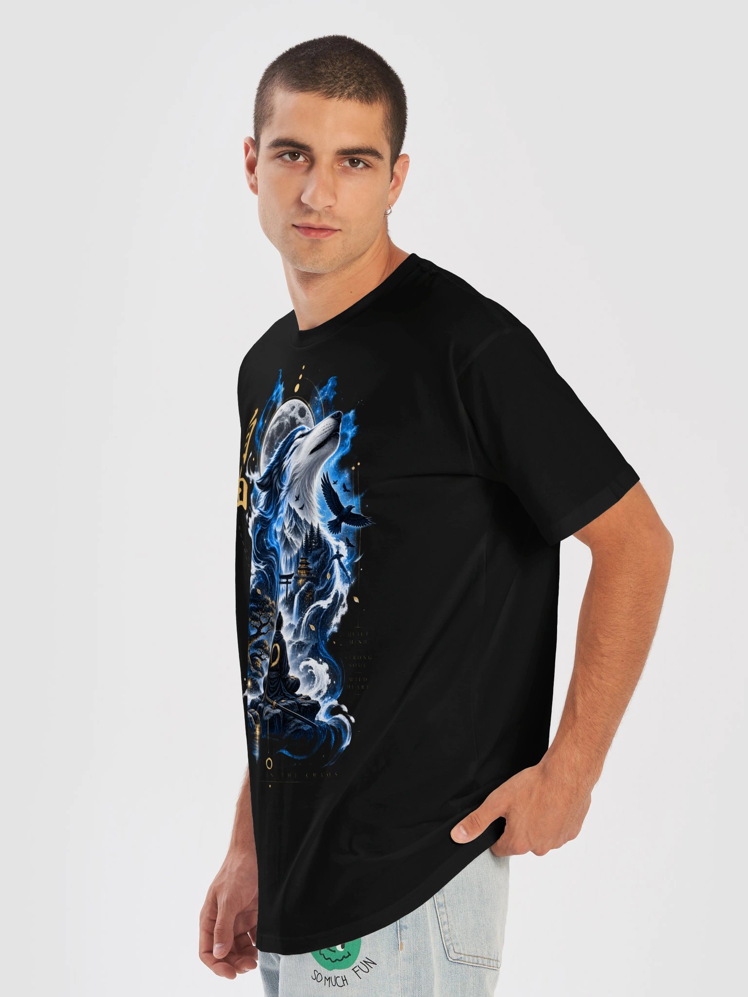 Spirit Wolf Freedom T-Shirt | Zen Samurai Japanese Graphic Tee product image (37)