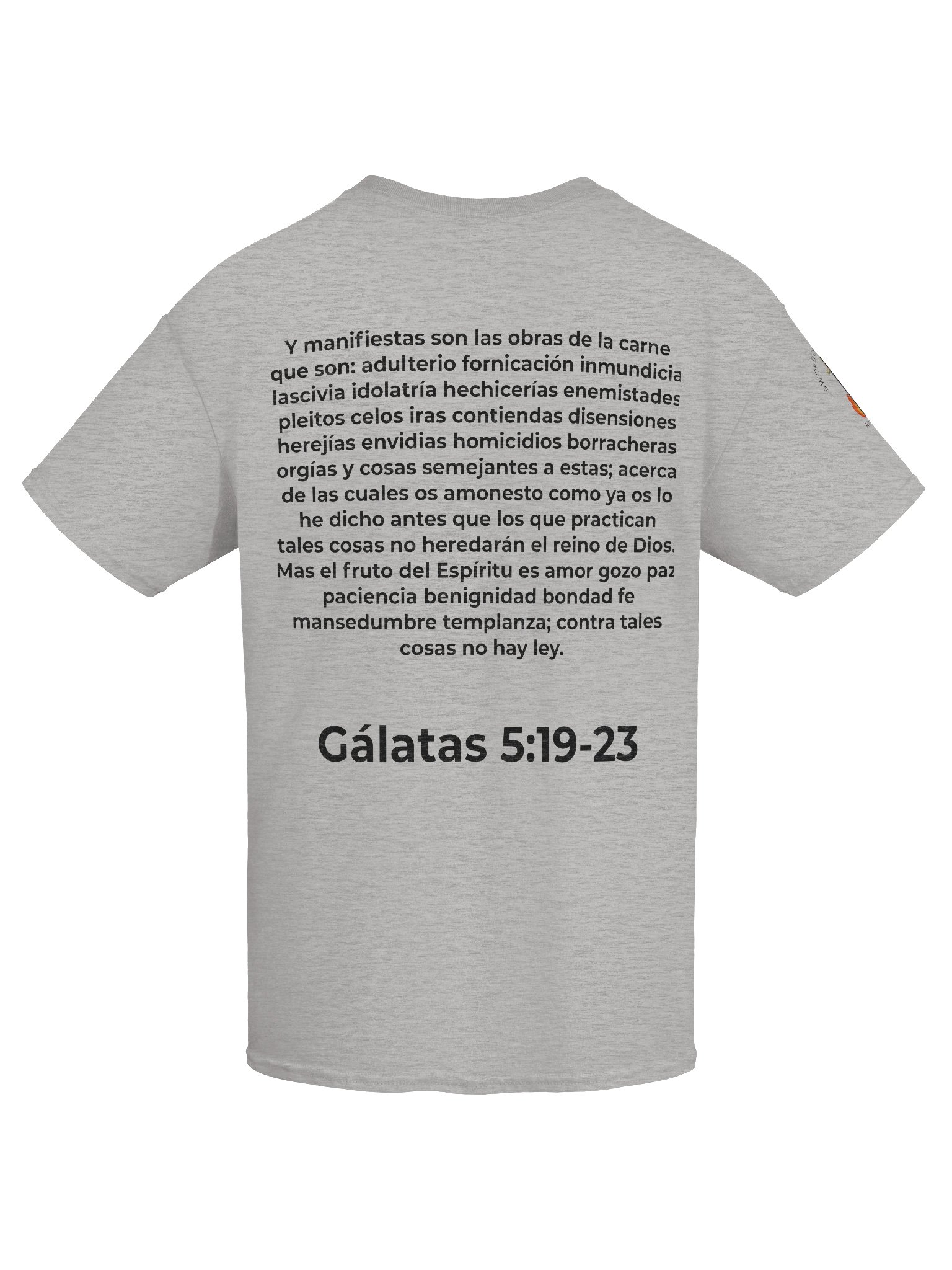 Gálatas 5:19-23 "Obras y Fruto" Camisa con Escritura product image (7)