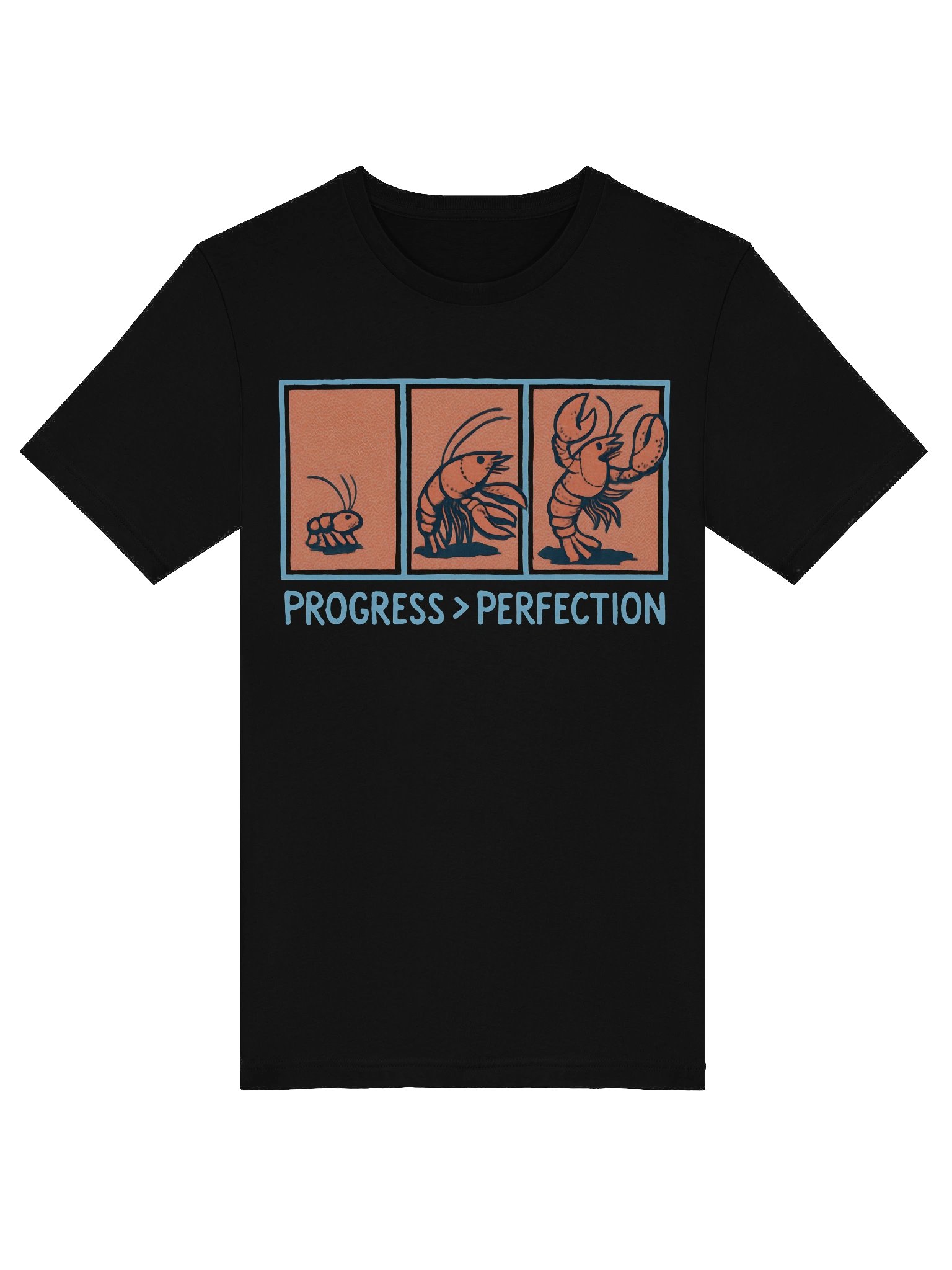 Progress Over Perfection T-Shirt | Motivational Lobster Growth Tee product image (6)